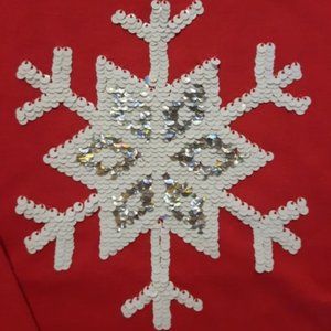 .Cat & Jack Mermaid Sequins Snowflake Shirt (Pants added in) Size 6/7